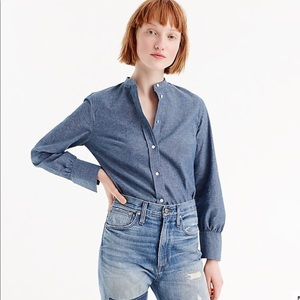 J Crew Slim perfect bodysuit in chambray